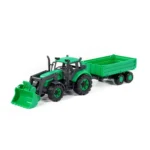 Tractor cu inerție și remorcă Progress, verde, Polesie (91826)