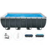 Piscină cu cadru metalic Ultra XTR Frame 549×274×132 cm, 17203 L, filtru nisip 4500 l/h, set complet, Intex (26356)