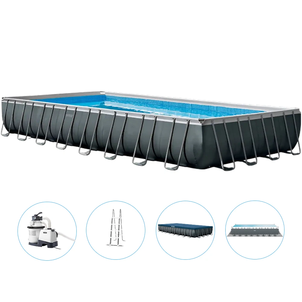 26374(1) Piscină cu cadru metalic Ultra XTR Frame 975×488×132 cm, 54368 L, filtru nisip 10500 l/h, Intex (26374) - imagine 1