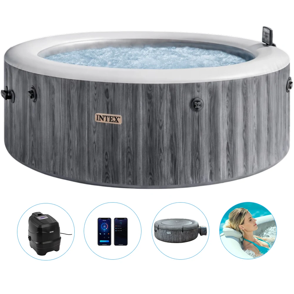 28442 Spa gonflabil cu hidromasaj Greywood Deluxe, 216Ч71 cm, 1098 L, 6 persoane, Intex (28442) - imagine 1