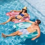 Scaun gonflabil cu mânere și suport pentru pahare, 152 × 99 cm, max. 100 kg, 2 culori, Intex - imagine 2