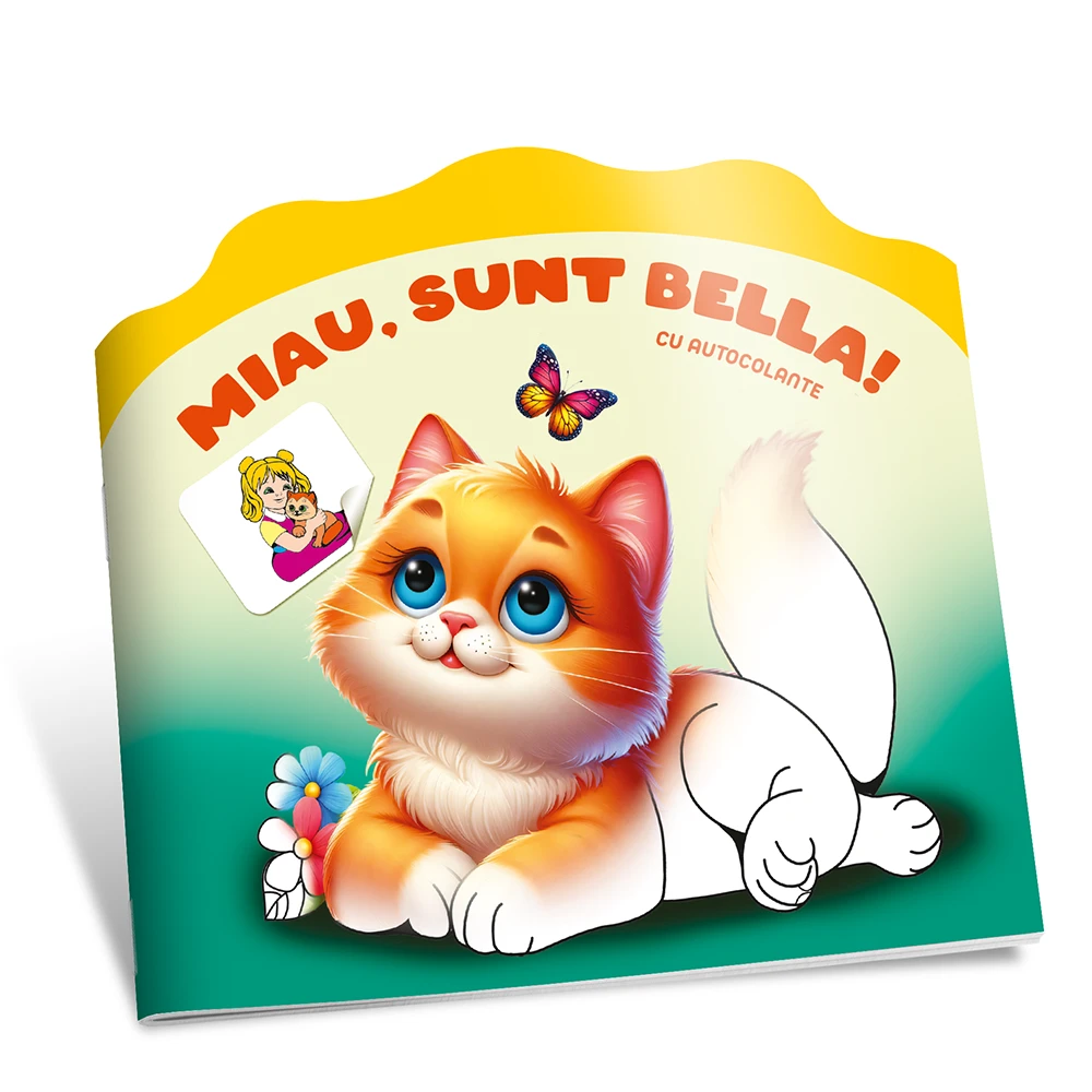 1771512090 Citesc si colorez cu autocolante. Miau, sunt Bella (04352) - imagine 1