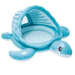 Piscină gonflabilă pentru copii Broască țestoasă cu acoperiș, 218×206×97 cm, 119 L, 2+ ani, Intex (48677)