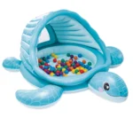 Piscină gonflabilă pentru copii Broască țestoasă cu acoperiș, 218×206×97 cm, 119 L, 2+ ani, Intex (48677) - imagine 2