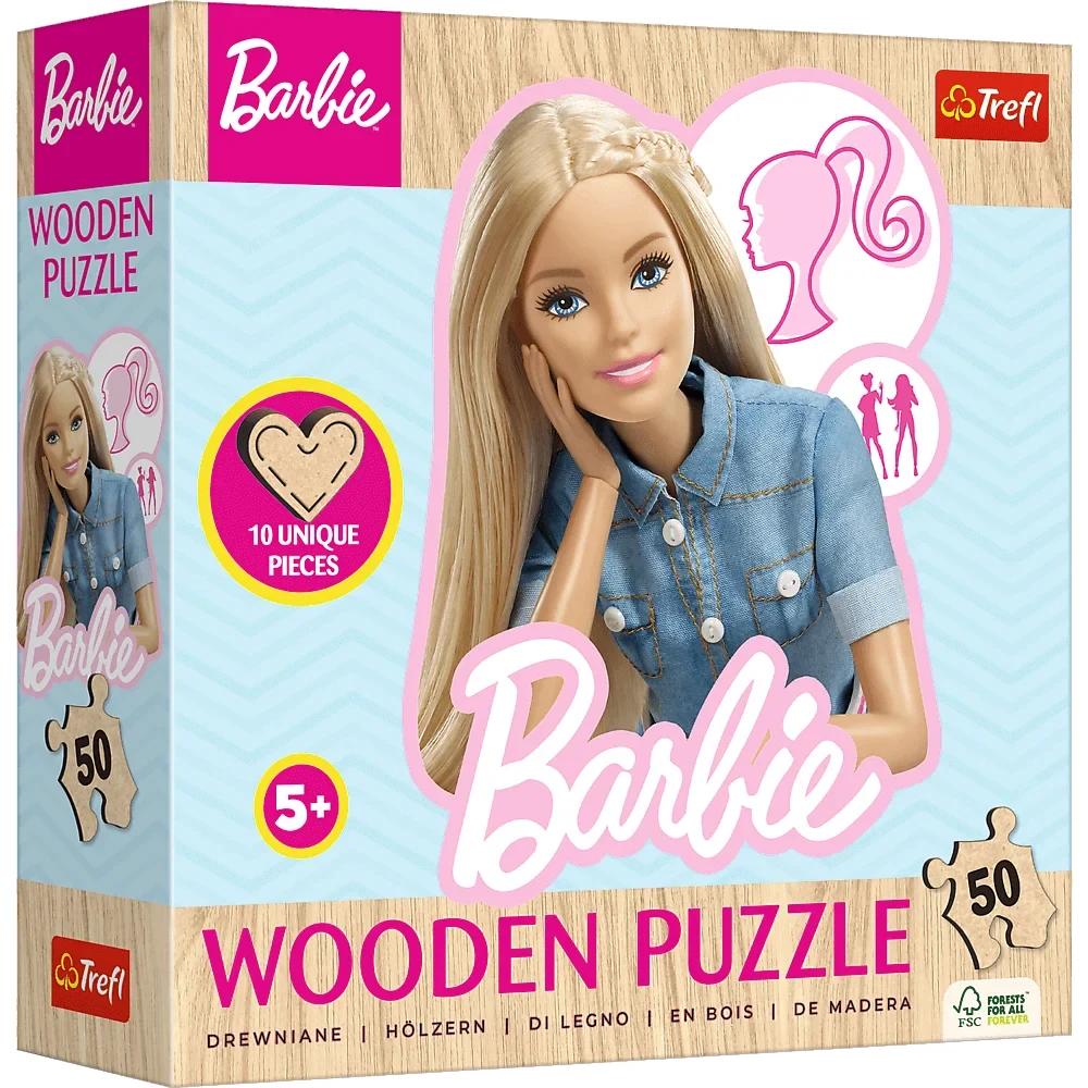 Новый проект (16) Barbie, 50 elemente din lemn (20282) - imagine 1