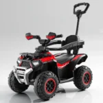 ATV electric pentru copii cu mâner parental, muzică și lumini, design sport, roșu (052465) - imagine 2