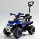 ATV electric pentru copii cu mâner parental, muzică și lumini, design off-road, albastru (586305) - imagine 2