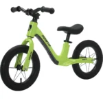 Bicicletă fără pedale pentru copii, 12' cu lumini LED, verde (97163)