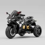 Motocicletă electrică pentru copii cu telecomandă, gri - imagine 2