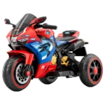 Motocicletă electrică pentru copii cu telecomandă, roșie-albastră (RT516)