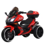 Motocicletă electrică pentru copii cu stație walkie-talkie, roșie