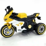 Motocicletă electrică pentru copii cu telecomandă, galbenă (82963) - imagine 2