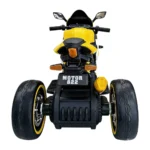 Motocicletă electrică pentru copii cu telecomandă, galbenă (82963) - imagine 4
