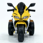 Motocicletă electrică pentru copii cu telecomandă, galbenă (82963) - imagine 3
