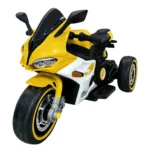 Motocicletă electrică pentru copii cu telecomandă, galbenă (82963)