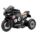 Motocicletă electrică pentru copii cu telecomandă, neagră