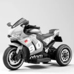 Motocicletă electrică pentru copii cu telecomandă, gri - imagine 2