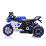 Motocicletă electrică pentru copii cu telecomandă, albastră - imagine 2