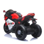 Motocicletă electrică pentru copii cu parbriz iluminat LED, roșie - imagine 3