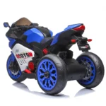 Motocicletă electrică pentru copii cu parbriz iluminat LED, albastră - imagine 3