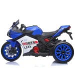 Motocicletă electrică pentru copii cu parbriz iluminat LED, albastră - imagine 2