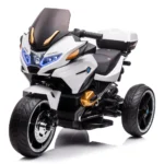 Motocicletă electrică pentru copii cu telecomandă, albă