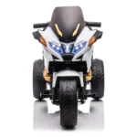 Motocicletă electrică pentru copii cu telecomandă, albă - imagine 2