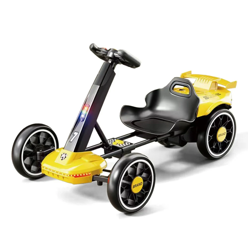 JMBV18(1) Kart electric pentru copii cu telecomandă, galben - imagine 1