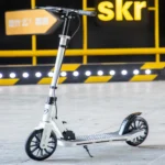 Trotinetă pentru copii cu 2 roți, frână de mână și ghidon reglabil, alb, RTM Scooter (97438) - imagine 2