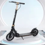 Trotinetă pentru copii cu 2 roți, frână de mână și ghidon reglabil, negru, RTM Scooter - imagine 3