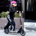 Trotinetă pentru copii cu 2 roți, frână de mână și ghidon reglabil, negru, RTM Scooter - imagine 2