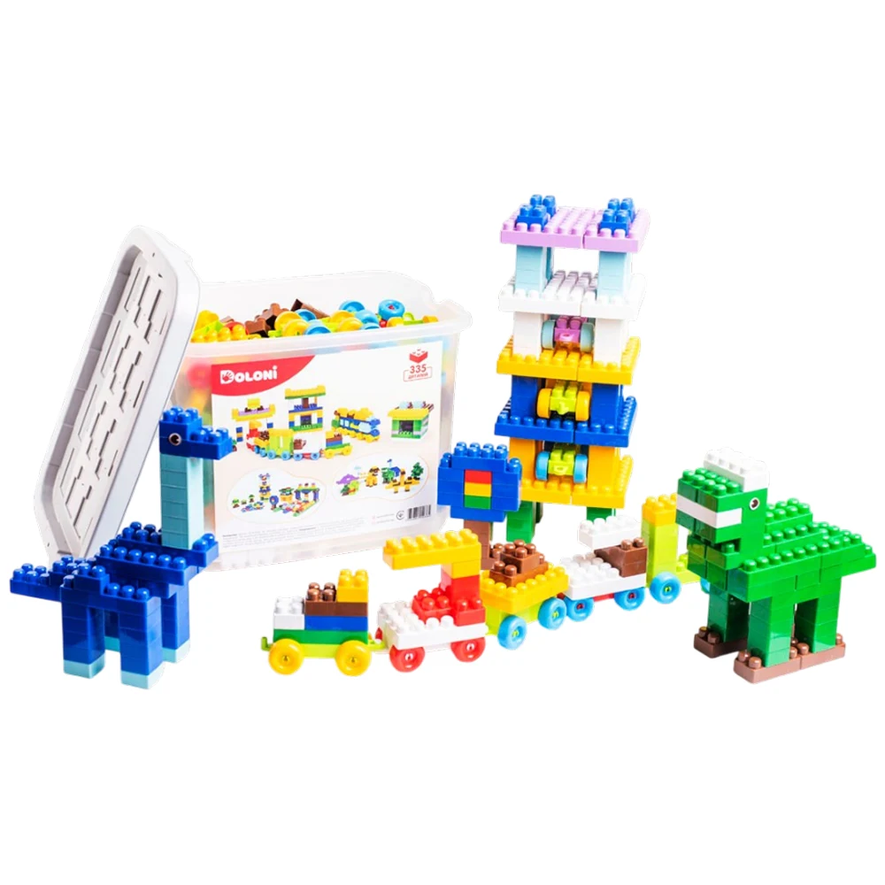 013999-01 335 pieces(1) Set de construcție 335 piese cu cutie de depozitare, Doloni (013999/01) - imagine 1