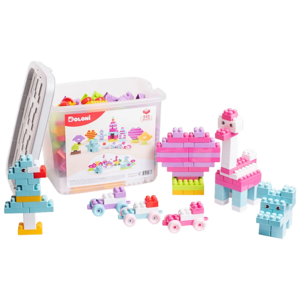 013999-02 343 pieces(1) Set de construcție 343 piese cu cutie de depozitare, Doloni (013999/02) - imagine 1