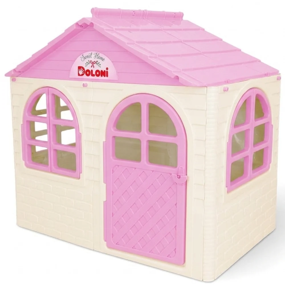 02550-14 roz Căsuță de joacă pentru copii 129×78×120 cm, roz, Doloni (02550/14) - imagine 1