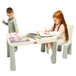 Set masă și 2 scaune pentru copii, gri, Doloni (04680/11) - imagine 2