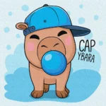 Pictură pe numere Capibara cu gumă de mestecat, 30x30 cm, Ideyka (KHO1293)