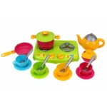 Set de gătit pentru copii cu aragaz și veselă, Technok (3572)