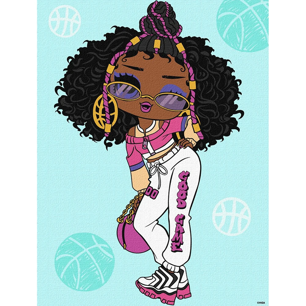 6285 Pictură pe numere LOL Surprise Tweens Hoops Cutie, 30x40 cm, Ideyka - imagine 1