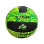 Minge de volei cusută, mărimea 5, verde, RTM (924687)
