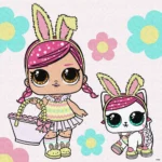 Pictură pe numere, LOL Surprise Spring Bling Hops cu Kittea, 40x40 cm, Ideyka