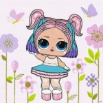 Pictură pe numere, LOL Surprise Spring Bling CandyQT, 40x40 cm, Ideyka