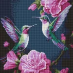 Mozaic cu diamante Colibri, 40x40 cm, Ideyka (AMO20025)