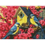 Mozaic cu diamante Căsuță pentru păsări, 30x40 cm, Ideyka (AMC7848)