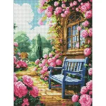 Mozaic cu diamante Grădină cu flori, 30x40 cm, Ideyka (AMO8140)