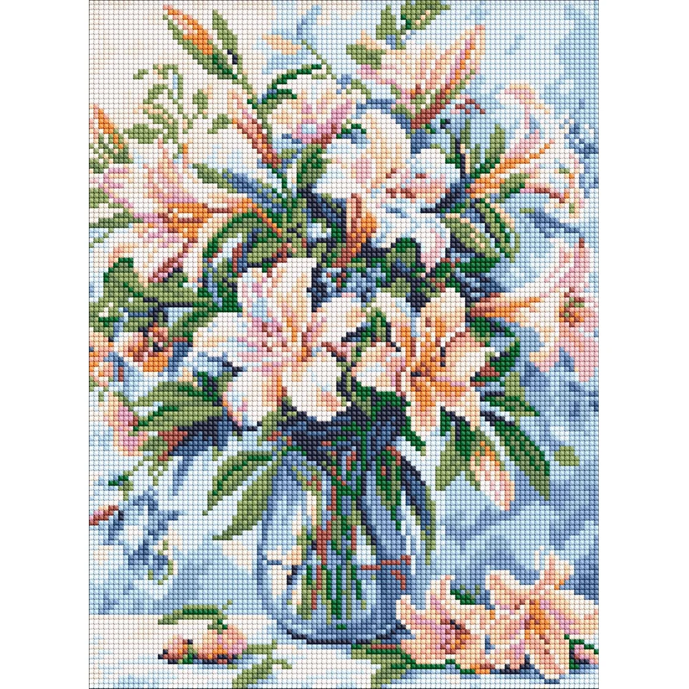 AM8150 Mozaic cu diamante Poem floral, 30x40 cm, Ideyka (AMO8150) - imagine 1