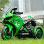 Motocicletă electrică pentru copii cu telecomandă, verde (RTW8) - imagine 3