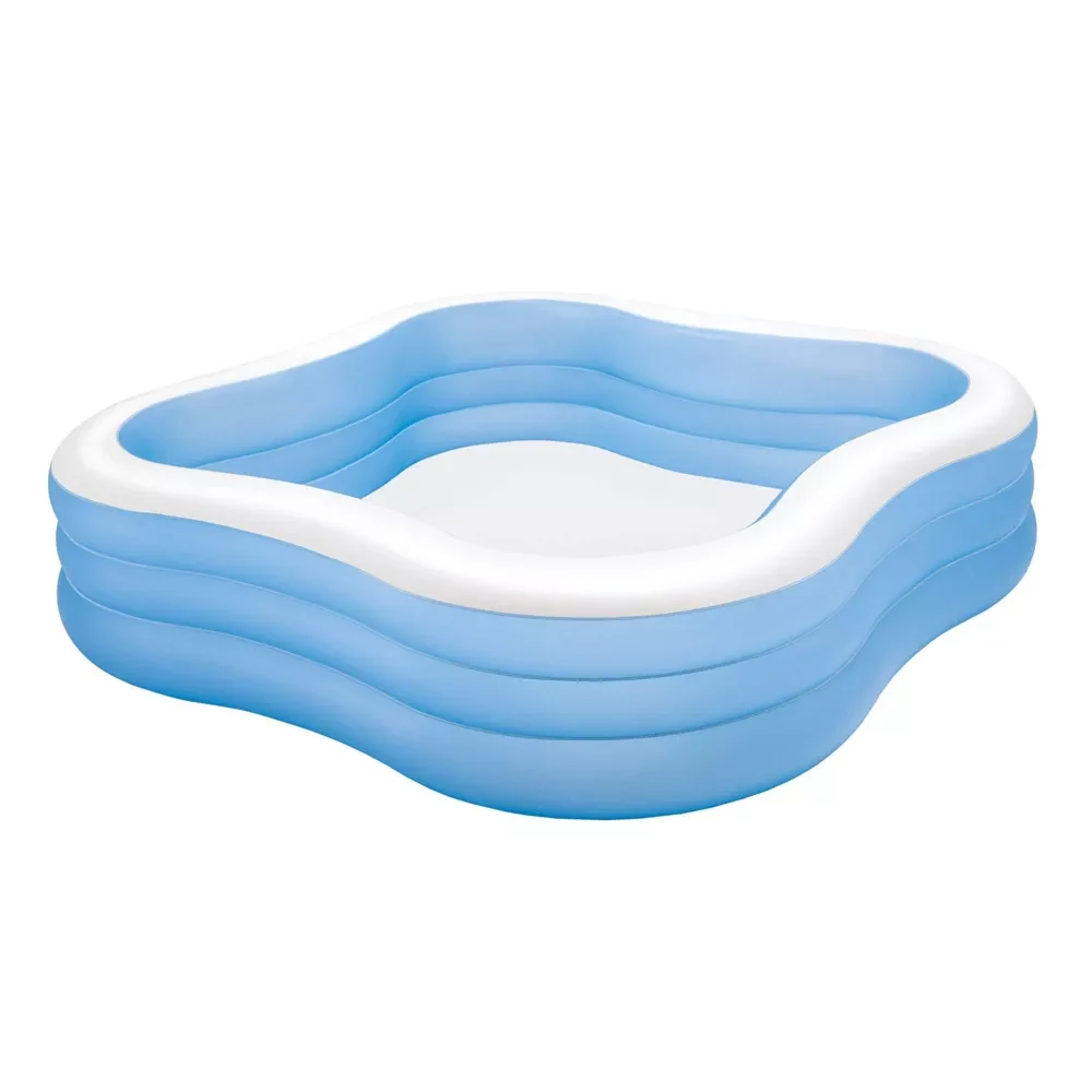 57495(1) Piscină gonflabilă pentru familie Beach Wave Swim Center, 229×229×56 cm, 1250 L, 6+ ani, Intex (57495) - imagine 1