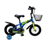 Bicicletă pentru copii 12', cu roți ajutătoare (JIPU-12 albastra)