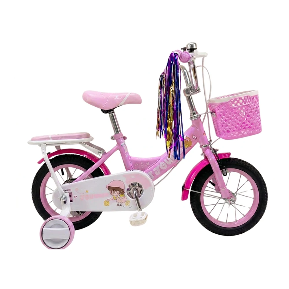 XNR roz cu roti Bicicletă pentru copii 12', cu roți ajutătoare (XNR-12 roz) - imagine 1