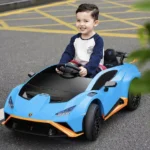Mașină electrică pentru copii Lamborghini Huracán STO, albastru (21022) - imagine 2